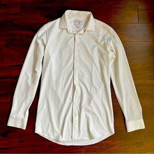 Mizzen + Main Medium Tall White Dress Shirt Medium Trim Fit